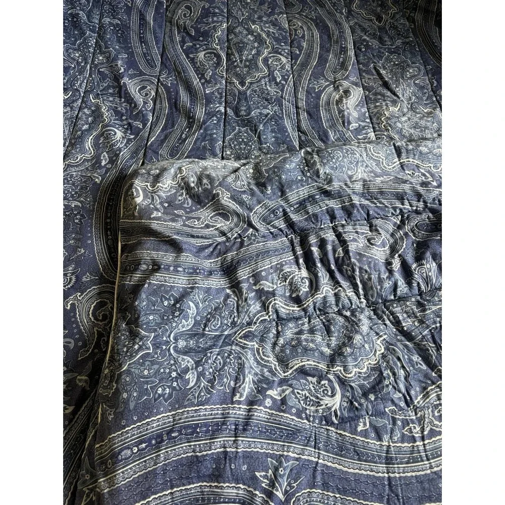 Ralph Lauren Putney Blue Paisley Full/Queen Comforter 100% Cotton Bedspread